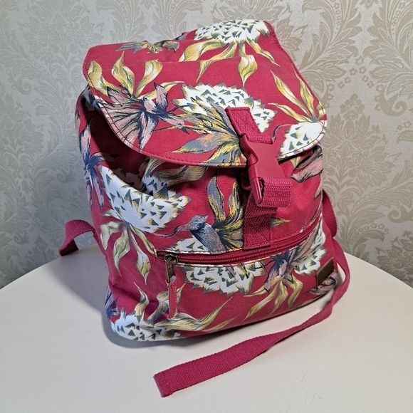 Roxy Backpack floral canvas hot pink - Picture 2 of 12